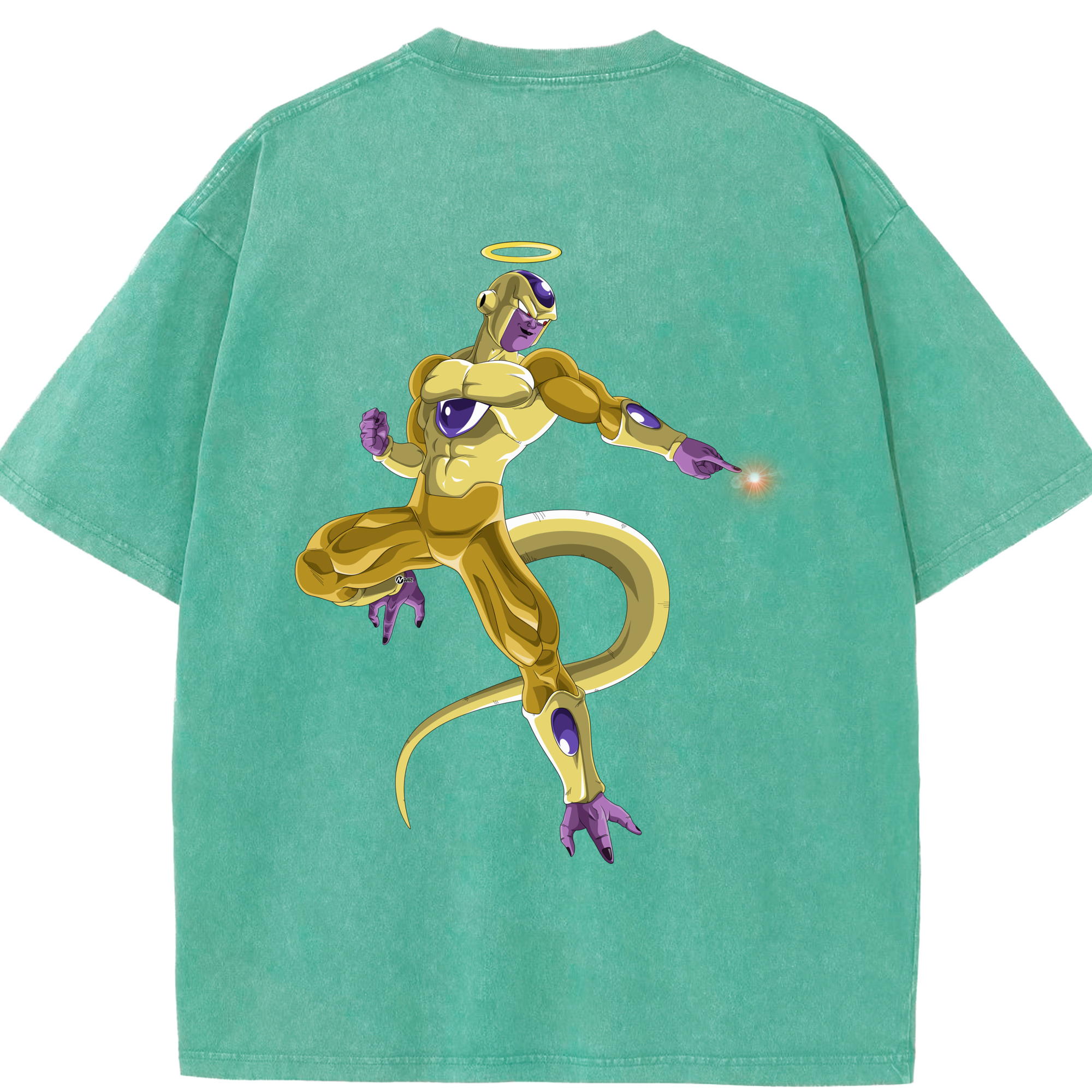 （画像用） ドラゴンボール フリーザ DRAGON BALL Frieza 綿100% ヴィンテージ風 半袖Tシャツ（背面プリント）